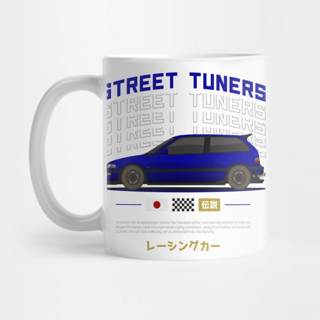 Midnight Racer Blue Kanjo EF JDM by GoldenTuners